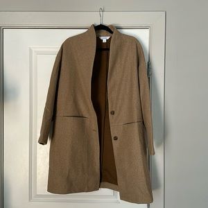 Long Line Cardigan Coat in Camel